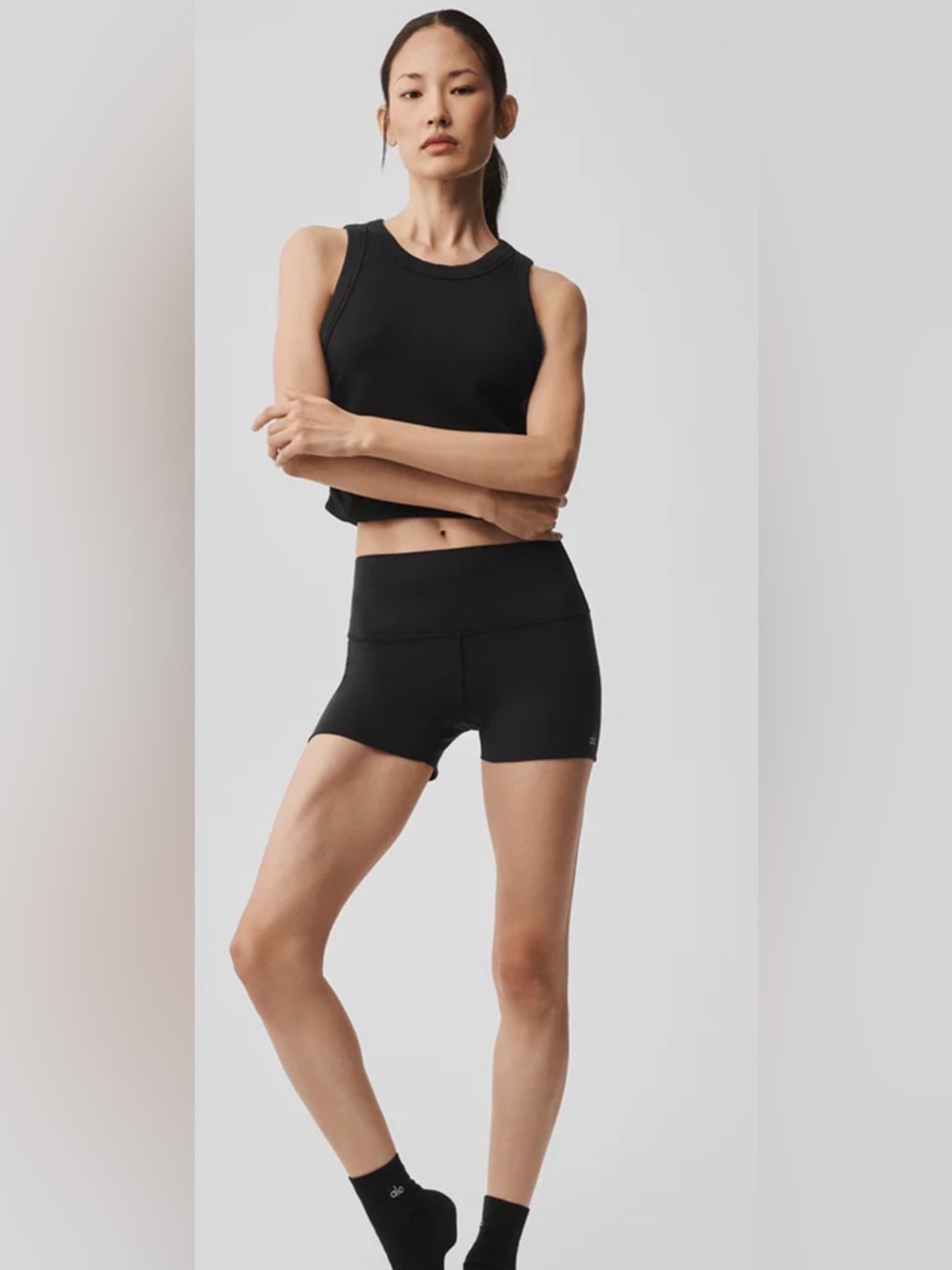 Alo Alosoft Black Shorts Size Medium